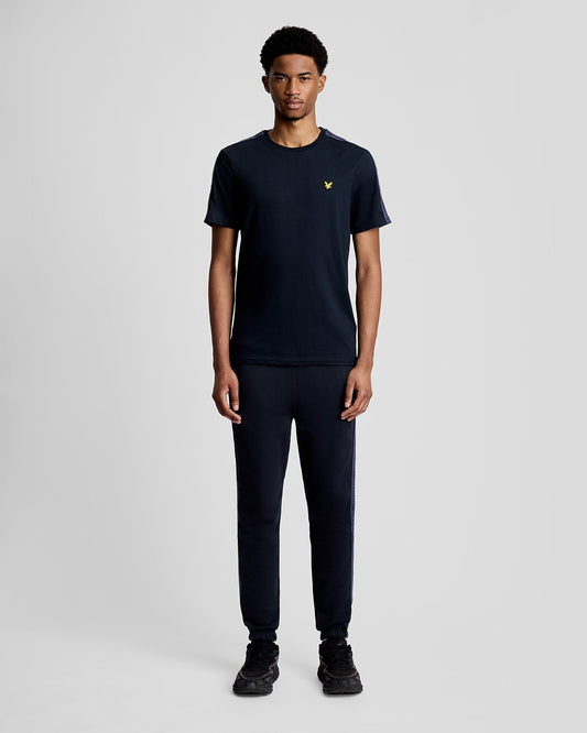 Sports Jacquard Tape T Shirt Dark Navy