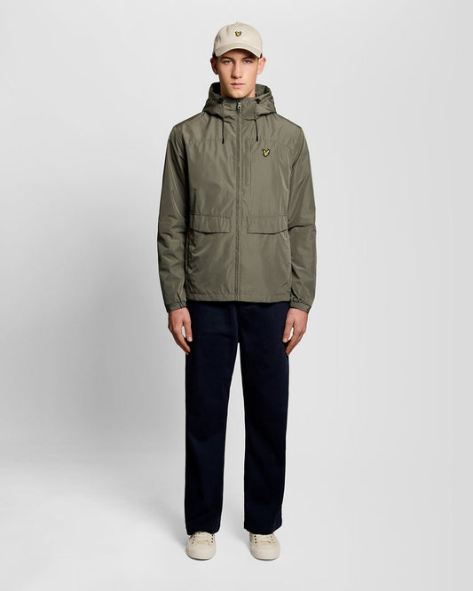 Lightweight Hooded Jacket Khaki Ash
