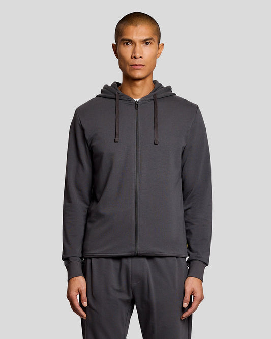 Lightweight Lounge Zip Hoodie Gunmetal