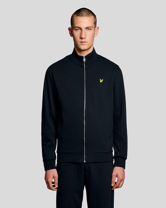 Cotton Blend Track Jacket Dark Navy